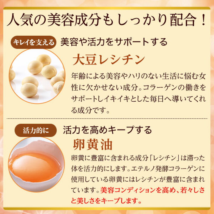 楽天市場】コラーゲン サプリ エテルノ発酵コラーゲン 栄養機能食品 