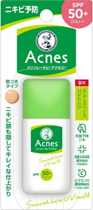 アクネス ニキビ予防 日焼け止め 医薬部外品 Acnes メンソレータム 薬用UVティントミルク SPF50+/PA++ 肌色タイプ 30g