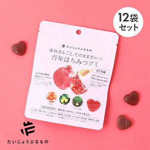 だいじょうぶなもの 百年はちみつグミ ざくろ味 【12袋セット】 百年はちみつ はちみつ ナチュラルグミ グミ スナック おやつ レザーウッドハニー ギルトフリー