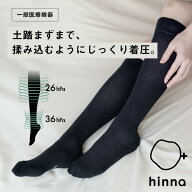 【日本製】hinna 着圧ソックス 弾性ソックス 一般医療機器 靴下 むくみ 解消 下肢静脈瘤 血流 リンパ レ…