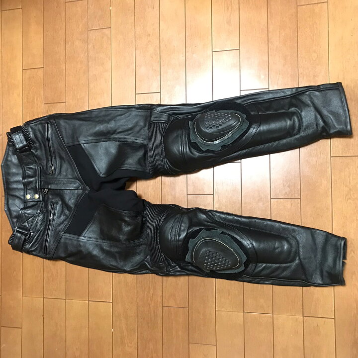 楽天市場】【Clooney】膝カップ入り P06 牛革 カウハイド レザーパンツ 