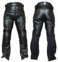 P08 本革 カウハイドレザーパンツ【牛革】【送料無料】ブーツアウト 春秋冬 メンズ【Clooney】革パンツ バイク用