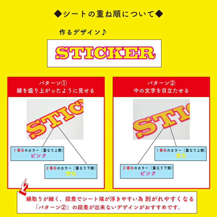 楽天市場】【2色組み合わせ】オリジナル カッティングステッカー 