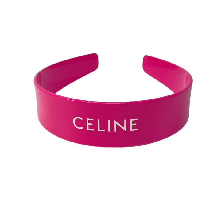 美品】CELINE セリーヌ カチューシャ ピンク（セリーヌ CELINE 三 