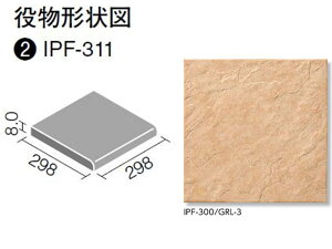 グレイスランド スレート調 300角段鼻 6枚セットIPF-311/GRL-3