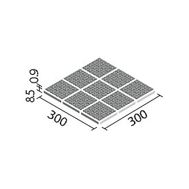 ニューイナフロア 100mm角スロープ 裏ネット張り(Fパターン) PS-100NET/GS-○NF