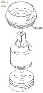 TOTO バルブ部(TL330UG型用) THF28