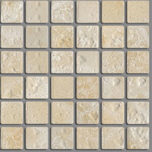 ニッタイ工業株式会社 アートモザイクコレクション ラスティカモザイコ23角 RT23-NO4 平(23角)(ユニット)モザイクタイル