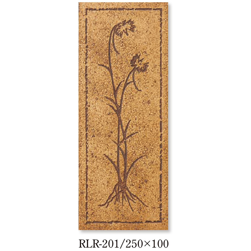 ★出荷単位：ケース 「日本版レッドデータブック植物編」より日本の在来種の草花をモチーフにしたタイル。  Danto(ダントー) Red List レッドリスト 250x100平 RLR-201/250x100
