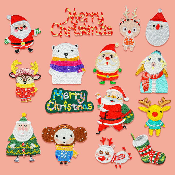 楽天市場 アイロンワッペン クリスマス 15枚 セット ワッペン トナカイ サンタクロス 靴下 クリスマスツリー 動物 くま 男の子 女の子 アイロン ワンポイント ミニワッペン キャラクター 刺繍 幼稚園 アップリケ マスクワッペン 入園 入学 プチギフト ワッペン 雑貨
