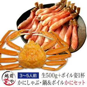 ★月間優良ショップ受賞★ かに ポーション 生 カニ 福袋 かにしゃぶ 鍋 500g ボイル 姿500g セット 生ボイルセット 海鮮鍋 セット 鍋セット【冷凍】送料無料 カニ専門店 かにみそ かに鍋 カニ