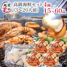 ギフト ★月間優良ショップ受賞★ 海鮮 セット 詰め合わせ 4種15～45品 (約3〜15人前) ホタテ カキ サーモン エビ 海鮮グルメ 海鮮丼 海鮮セット 鍋 海鮮バーベキュー BBQ ギフト 誕生日 内祝い お祝い 結婚祝い 還暦祝い 御礼 プレゼント 贈り物 【冷凍】海鮮鍋