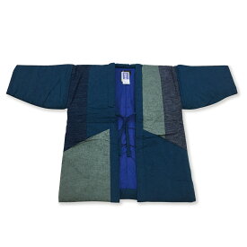 はんてん 紳士半天 メンズ袢天 パッチ久留米手づくり 斜ポケ7270 袢纏 半纏 半天 メンズ 日本製 フリーサイズ 久留米絣 婦人兼用 送料無料