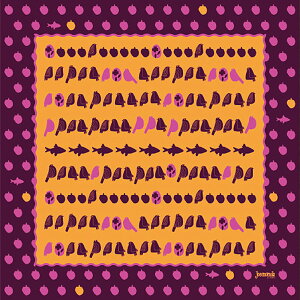 C~ Jocomomola de Sybilla zR f Vr ӂ낵 Ƃ߂ǂƂB IW 60cm { ٓ `[t bsO tVL furoshiki C~