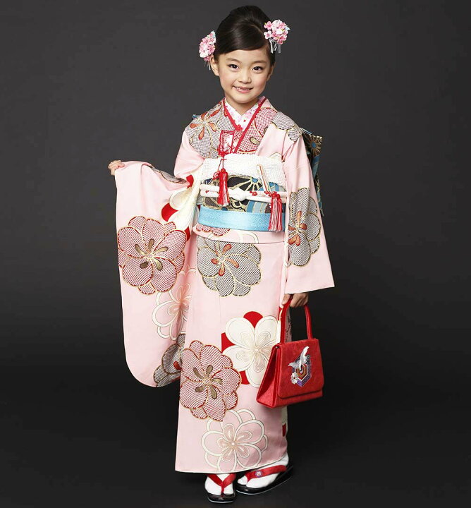 楽天市場】七五三 着物 7歳 紅一点 正絹 女の子 きもの単品 小紋 