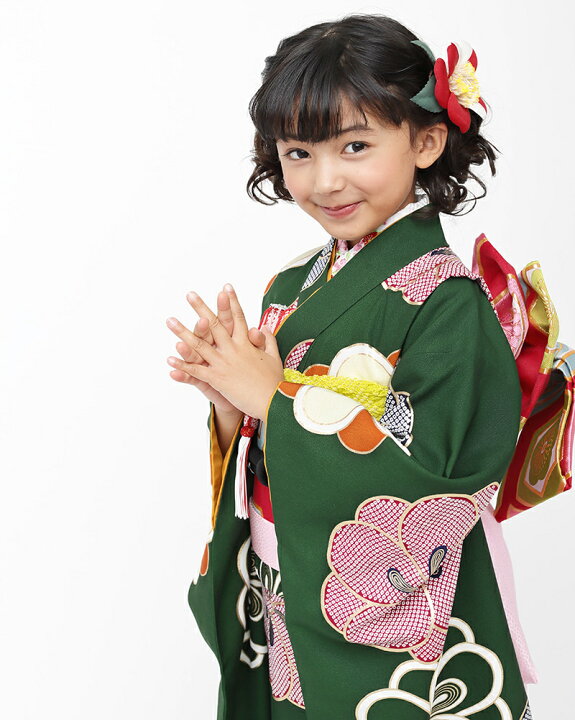 楽天市場】七五三 着物 7歳 紅一点 正絹 女の子 きもの単品 小紋 