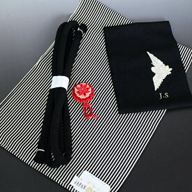 振袖小物セット ジャパンスタイル JAPAN STYLE 黒FJC-1 帯揚げ 丸ぐけ 帯留め 帯締め 半襟 半衿