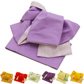 作り帯 浴衣帯 つばめ結び帯 縦横縞 両面小袋半幅帯 結び帯 付け帯 ワンタッチ 送料無料