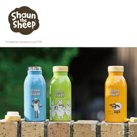】【Shaun the sheep / ひつじのショーン】ステンレスボトル　全3種キャラクター アニメ 動物 物語 ポップ 子供用 かわいい 羊 キッズ イギリス 牧場 グリーン ブルー オレンジ ミニ水筒 ボトル