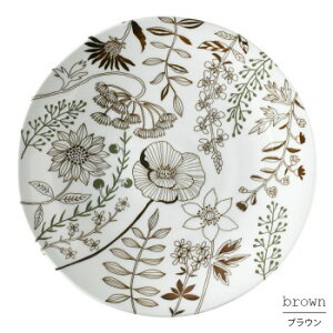 flower pattern / フラワーパターン プレート L 全2色【直径23.3cm】電子レンジ使用可能 食洗機使用可能 軽量食器 北欧 カフェごはん おしゃれ シンプル カフェ風 かわいい 磁器 来客用 カジュア