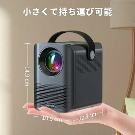ETOE D2EVO プロジェクター小型 Android TV Netflix1080p フルHD 台形補正 家庭用 天井投影 ズーム機能 Bluetooth 5.1 2.4 5G Wi-Fi 天井吊り可能 リモコン付き 日本語取扱説明書 200インチ ホームシアター PS Switch接続