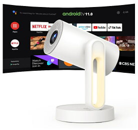 ETOE プロジェクター 最新GoogleTV搭載正規システムが搭載 1080p対応 300ANSI【オートフォーカス/5G WiFi/Bluetooth/HiFiスピーカー内蔵/スマホ/タブレット/PC/TV Stick/Switch/PS 対応】ホームプロジェクター 防塵 静音 - Starfish- 白