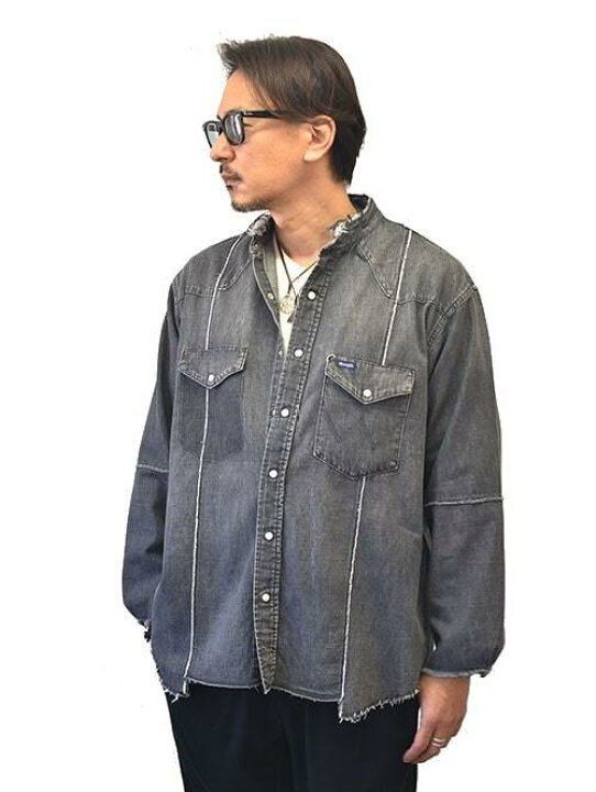 楽天市場】Wrangler CUT-OFF REMAKE SHIRT ラングラー カットオフ 