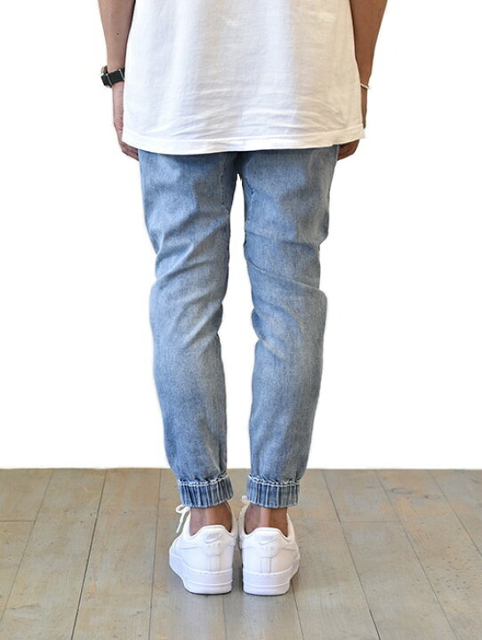 楽天市場 Zanerobe Japan Model Sureshot Denim Jogger Mid Blue ジャパンモデル ゼインローブ ダメージ加工 スェットパンツ 感覚 ジーンズ ジョガー メンズパンツ ミッドブルー 薄い青色 リラックス 原宿 エトフ Etoffe