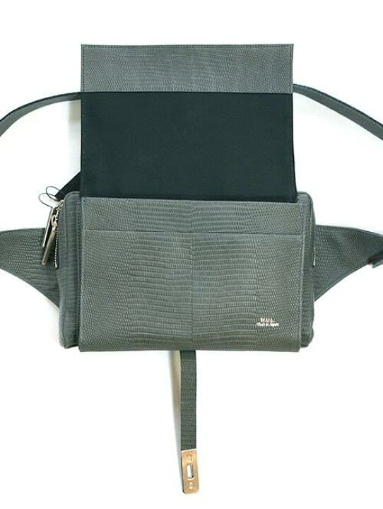 楽天市場】M.U.L Leather ショルダーバッグ リザード型押しレザー 
