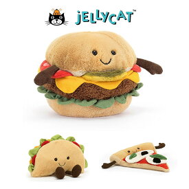 【正規販売代理店】【選べるラッピング】 Jellycat Amuseables Burger　Taco　Slice Of Pizza　ジェリーキャット ハンバーガー　バーガー　ピザ　タコス　ぬいぐるみ　イギリス輸入品 正規品