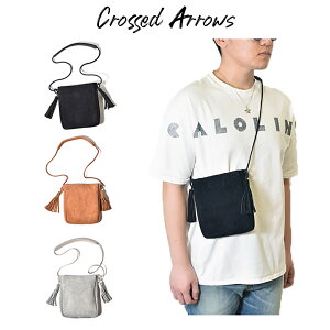 CROSSED ARROWS (�N���b�V�[�h�@�A���[�Y�j Leather Neck Bag BLACK ���v�@�{�v �T�R�b�V���o�b�O�@���U�[�o�b�O�@������ �o�b�O �l�C �J�W���A���@���{��