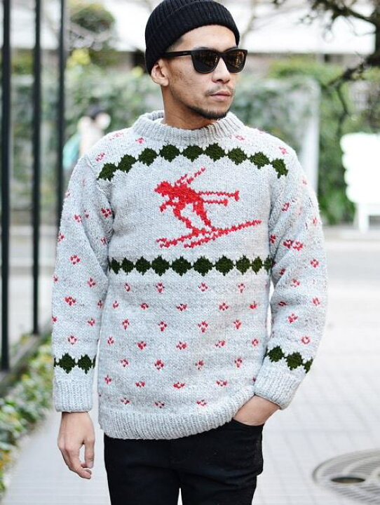 楽天市場 Artesania Knit アルテサニア メンズ プルオーバー 厚手ニット 別注 ノルディック柄 カウチンセーター ハンドメイト 原宿 エトフ Etoffe