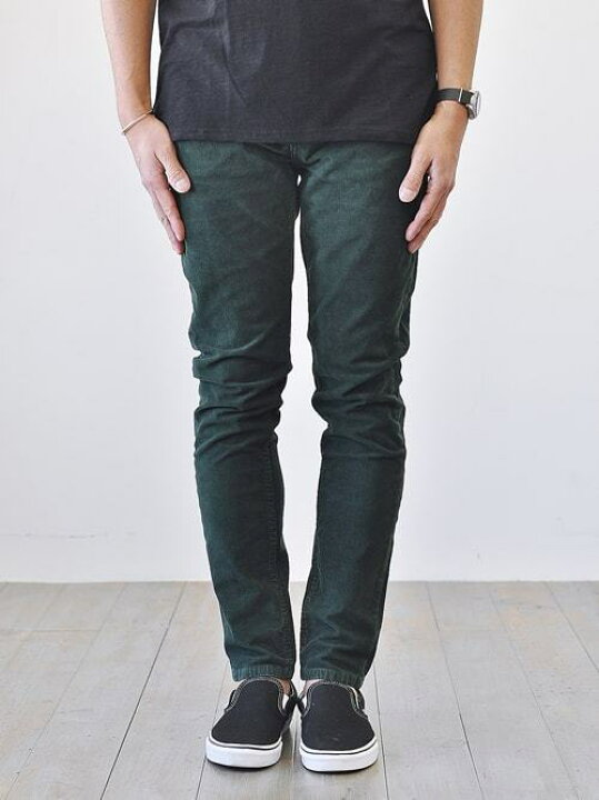楽天市場 Rolla S Tim Slim Corduroy Pant ローラス ティム スリム タイト 細め サマーコーディロイ 伸縮性 スリムタイト リラックスパンツ グリーン色 コーディロイ 細コーディロイ 原宿 エトフ Etoffe
