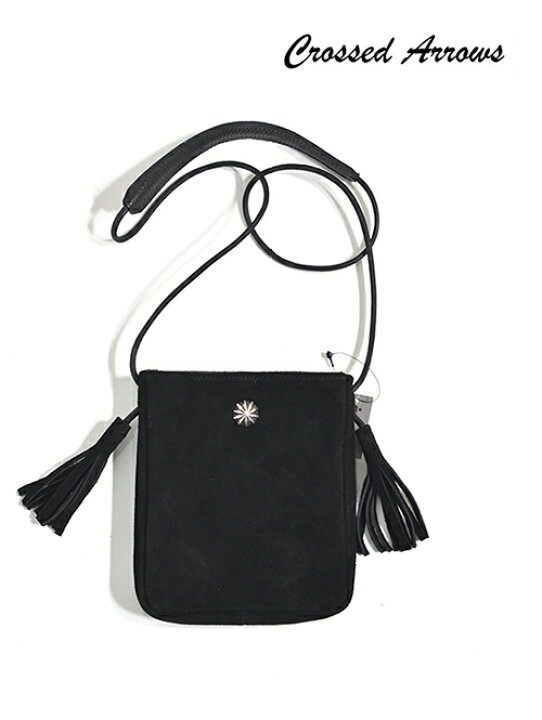 楽天市場】CROSSED ARROWS Suede Leath concho neck bag 牛革 本革 