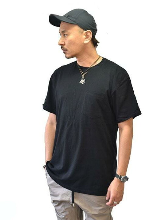 楽天市場 Next Level Pocket Tee Black アメリカ直輸入品 ネクストレベル 黒色長め ちょい出し 着丈長め メンズtシャツ ポケット付き ロング T 原宿エトフ 原宿 エトフ Etoffe