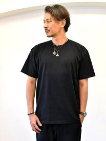 LOS ANGELES APPAREL 6.5oz heavy weight Tee Black　BLACK　ロサンゼルスアパレル ヘビーウェイト Tシャツ　着丈長め　 大きめT　メンズ BIG T　MADE IN USA