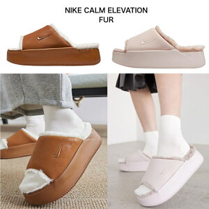 wK̔XxiCL J[ Gx[V t@[ EBYXCh / Nike Calm Elevation Fur Women's Slides HV8560-200 Light British Tan@HV8560-600 Silt Red(Pink)@ uh炨͂v