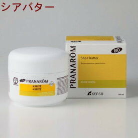 プラナロム シアバター 100ml 12650 イエロータイプ 保湿効果が高く、皮膚の乾燥を防ぎます。手作りアロマ 手作り化粧品 天然 自然 オーガニック アロマ PRANAROM 健草医学舎