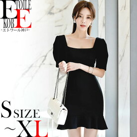 楽天市場 黒ワンピ ミニの通販