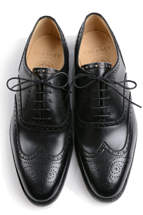 楽天市場】CHEANEY チーニー ウイングチップ ブロード2 ブラック 