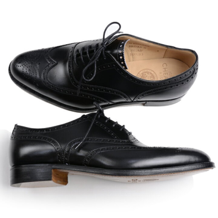 楽天市場】チーニー CHEANEY ウイングチップ ブロード2 ブラック 
