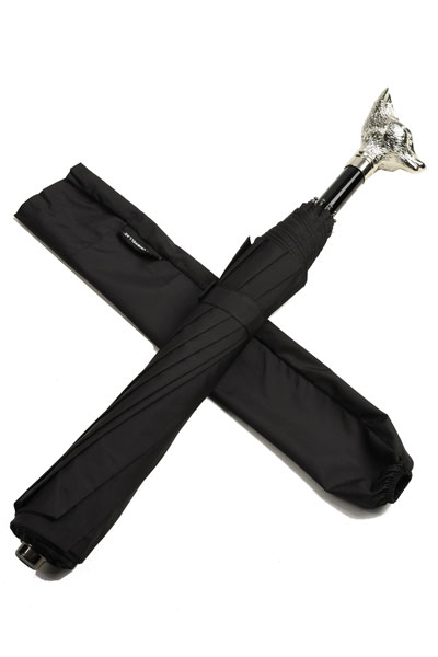 テレスコピック アニマルヘッド フォックス アンブレラズ FOX UMBRELLAS フォックスハンドル 69%OFF TL9 品質のいい 撥水-UVカット 折り畳み傘 ニッケル