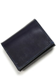 GLENROYAL グレンロイヤル 財布 スモール二つ折り財布 極小型 03-5923 ダークブルー ブライドルレザー