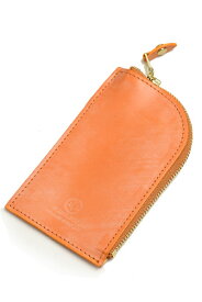 グレンロイヤル GLENROYAL 03-6255 ラウンドジップキーケース カードポケット付き オレンジ フルブライドルレザー