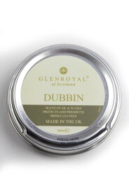 グレンロイヤル GLENROYAL ”ダビン" 純正ブライドルレザー専用保革ワックス 蜜蝋,天然油脂缶入り 50g