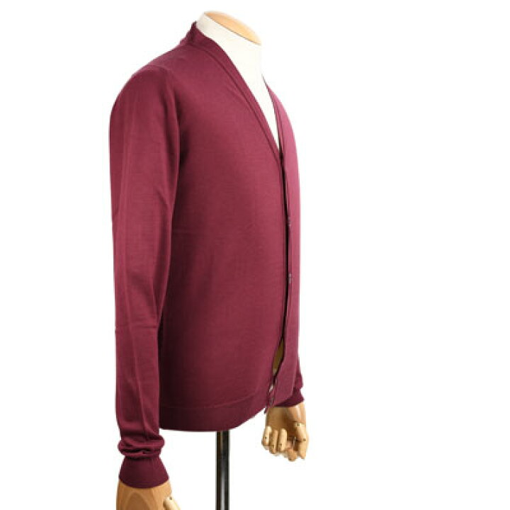 楽天市場 秋冬 ジョンスメドレー メンズ John Smedley 長袖vネックカーディガン ボルドー ネープルス ナポリ 30gメリノウール Eton House イートンハウス