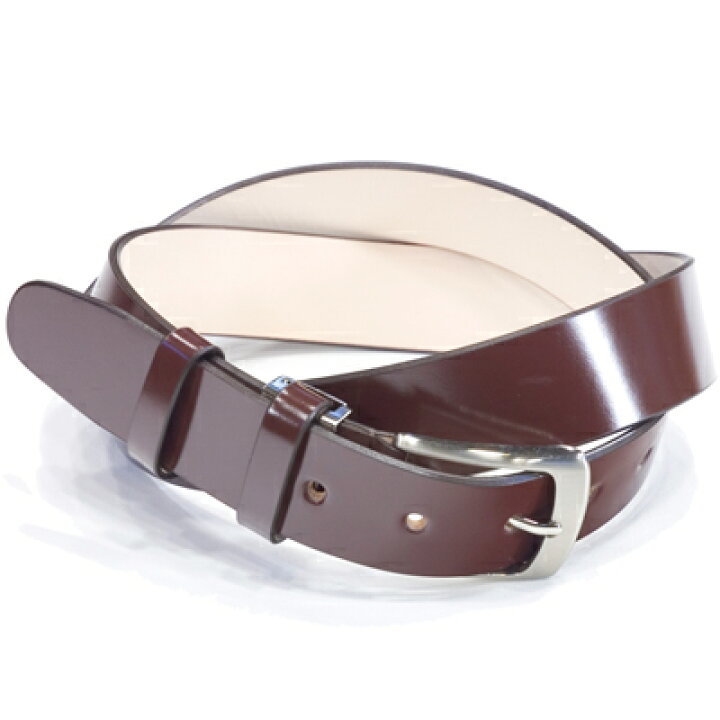 楽天市場】キース KIETH 一枚革水染めシェルコードバンベルト ブラウン  