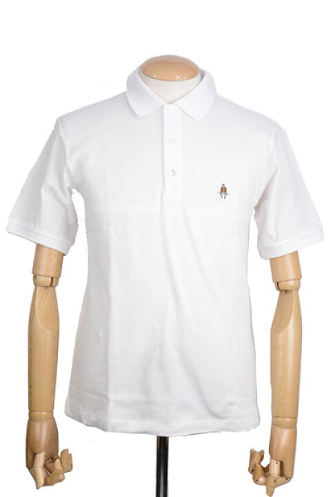 楽天市場 ポール スチュアート メンズ Paul Stuart アイコニック半袖ポロシャツ ホワイト コットン鹿の子無地 胸ワンポイント刺繍入り Eton House イートンハウス