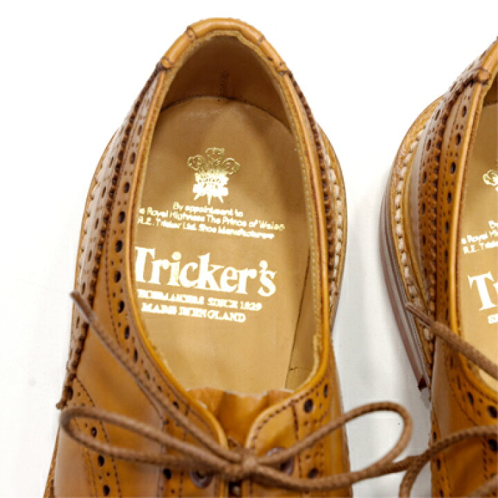 楽天市場】トリッカーズ ウィングチップバートン Tricker's Bourton カントリーシューズ フルブローグ短靴 タン 1001バーニッシュドカーフ  ダブルダイナイトソール : ETON HOUSE（イートンハウス）