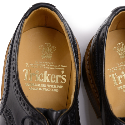 トリッカーズ ウィングチップバートン Tricker's Bourton カントリーシューズ フルブローグ短靴 ブラック MCカーフ レ  ダブルレザーソール | ETON HOUSE（イートンハウス）